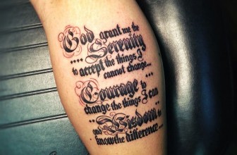 55 Inspiring Serenity Prayer Tattoo Designs – Serenity, Courage and Wisdom for a Prosperous Life